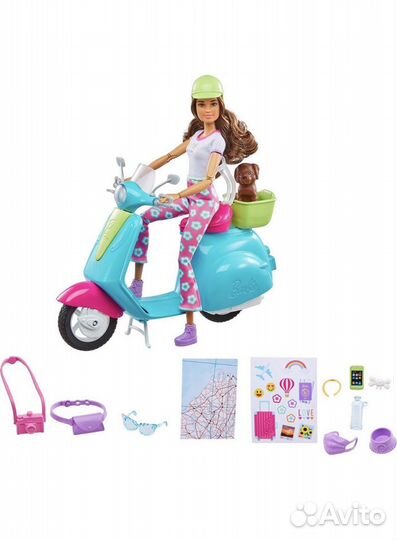 Новый набор кукла Barbie на скутере