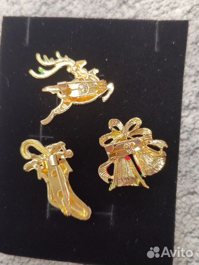 Броши набор новогодний