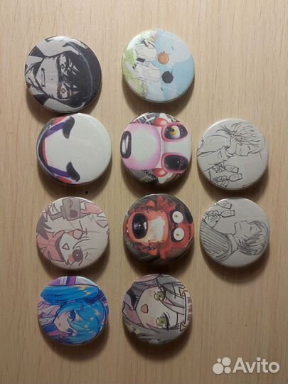 Аниме значки / значки с вашим принтом (на заказ)