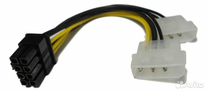 Переходник 2 molex - ATX 8pin (дополнительное пита