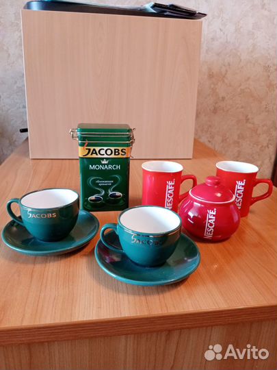 Посуда брендированная нескафе, якобс