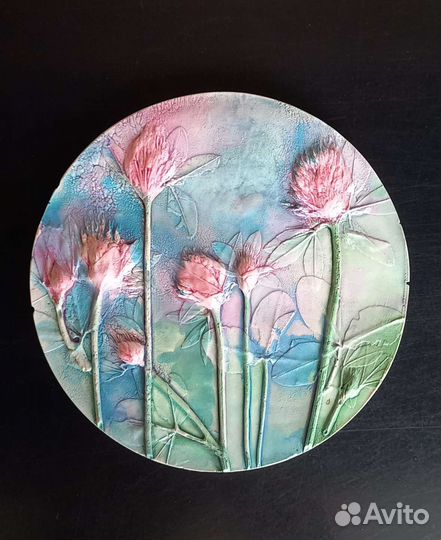 Ботанический барельеф.Панно из гипса 11-12 см