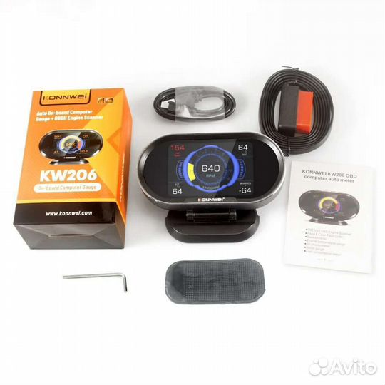Автомобильный бортовой компьютер kw206 автосканер