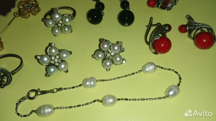 Винтаж СССР серьги, броши, кольца