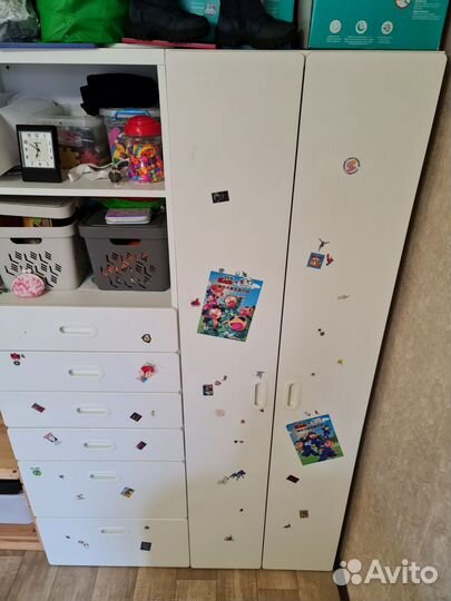 Шкаф IKEA белый детский Стува