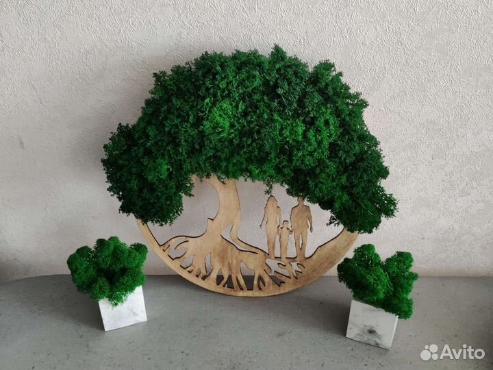 Панно дерево из стабилизированного мха
