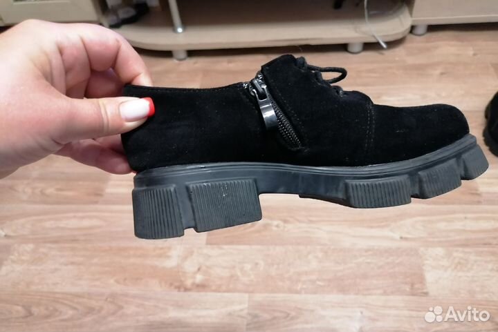 Туфли замшевые, школьная форма