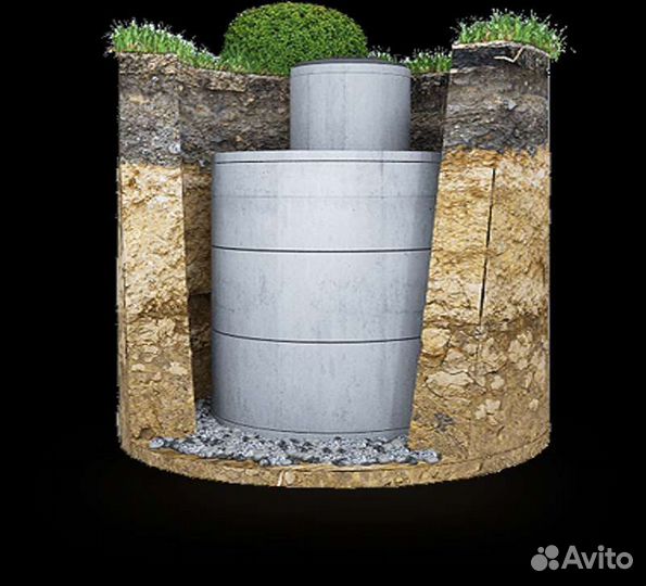 Установка септика из бетонных колец