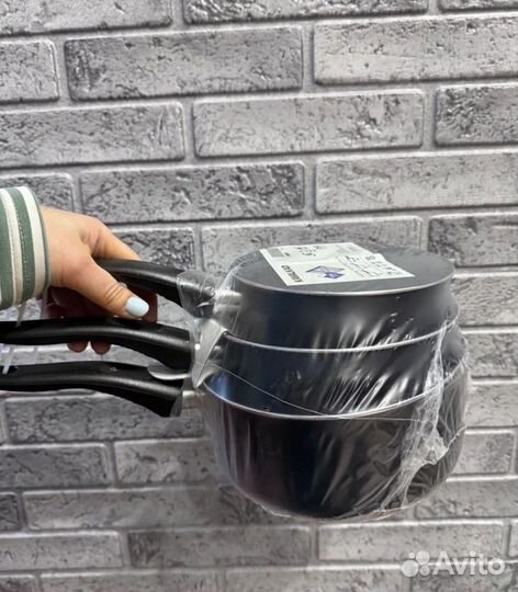 Набор кастрюль икеа новый 3 шт