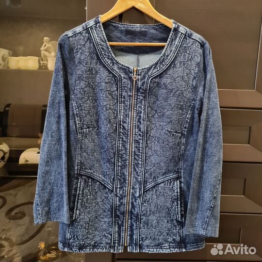 Джинсовый пиджак женский/кардиган