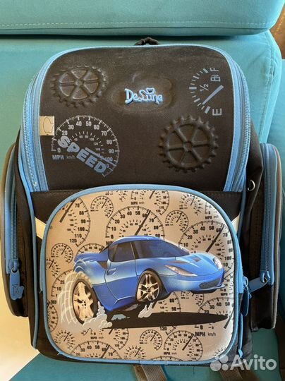 Рюкзак школьный delune синий