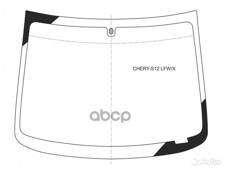 Стекло лобовое chery kimo(S12) 5D HBK 07-15 CHE