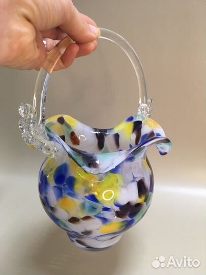 Ваза гутное стекло