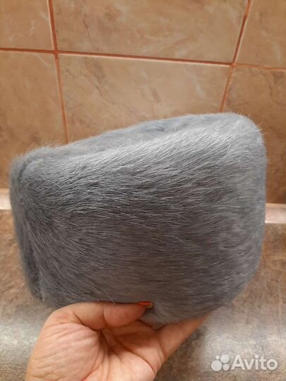 Шапка норковая женская, голубая норка