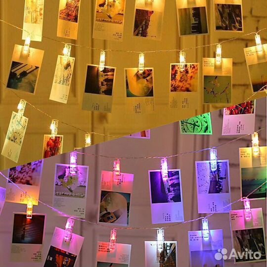 Гирлянда прищепка