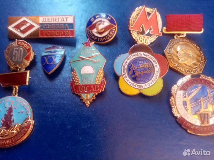 Значки Спартак все тяжёлые два в серебре