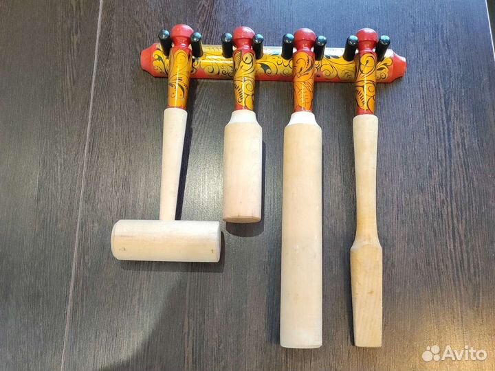 Набор скалок интерьерный хохлома