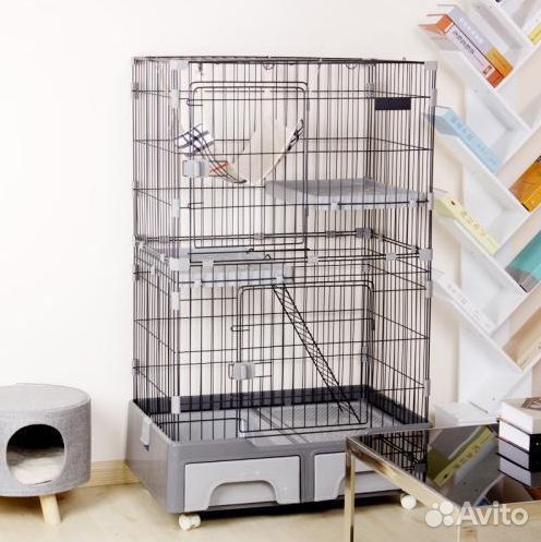 Клетка вольер для кошек с туалетом