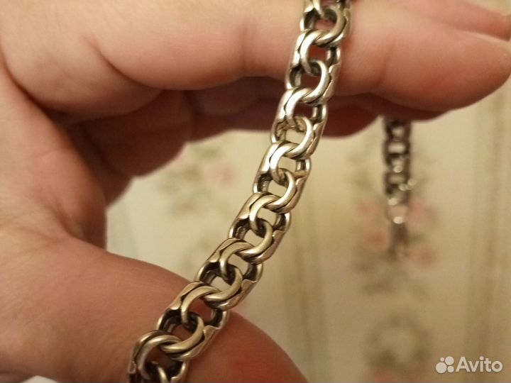 Серебряный браслет бисмарк