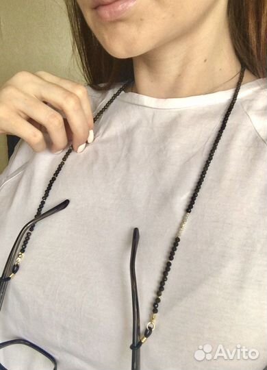 Цепочка для очков из натуральных камней