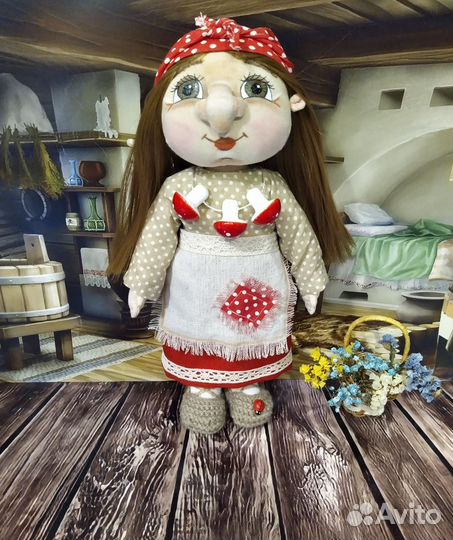 Баба Яга кукла ручной работы