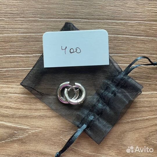 Серьги кольца миниатюрные хупы