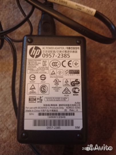 Блок питания и провод для принтера hp