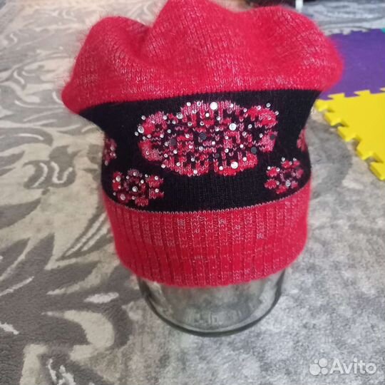 Шапка женская зимняя, вязанная