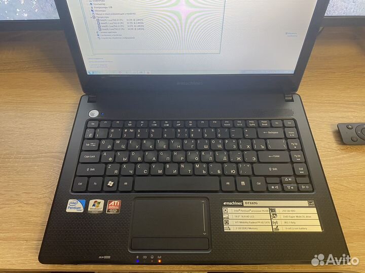 Ноутбук 14 дюймов 6 Гб, SSD 128, HDD 650, intel i3