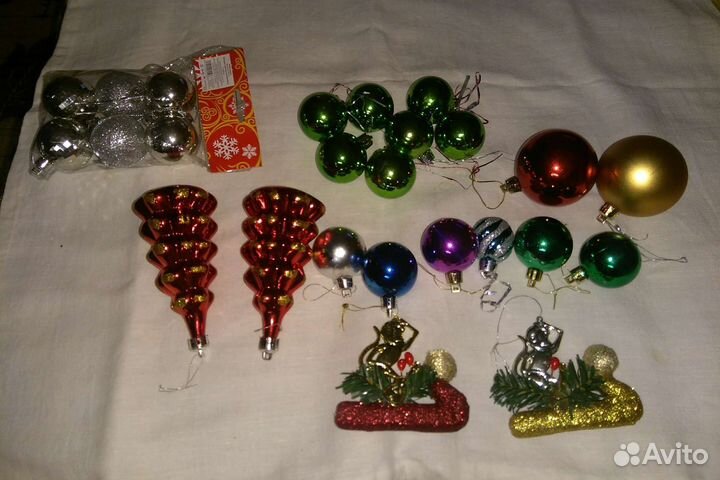 Новогодние игрушки СССР и современные, маски