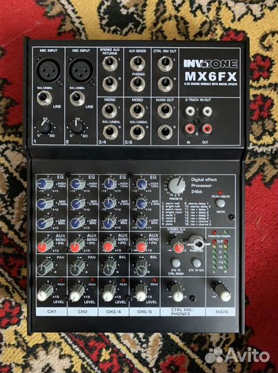 Микшер invotone mx6fx