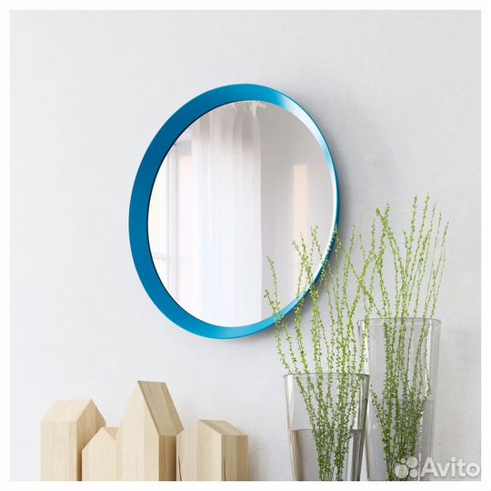 Зеркало Икеа Лангесунд 50 см Алюминий