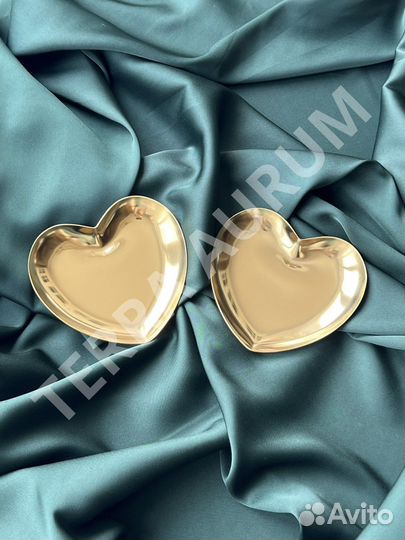 Для свадебных колец блюдце сердечко 2 штуки