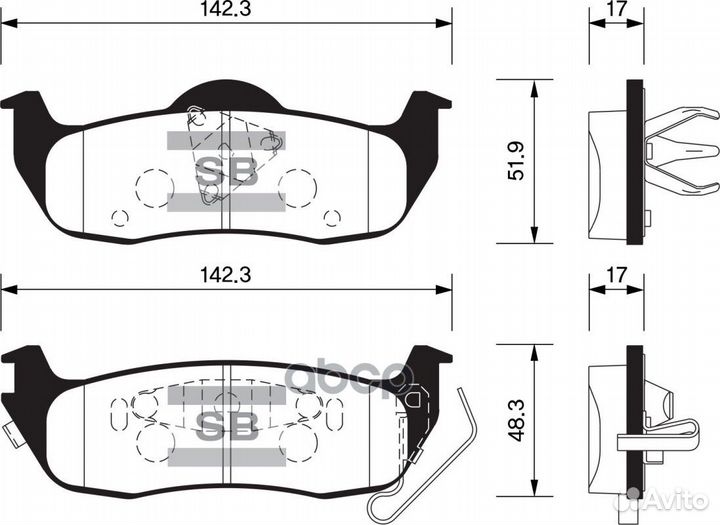 Колодки тормозные дисковые SP1512 Sangsin brake