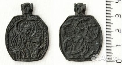 Икона-змеевик, медное литье, конец 18-го начало 19