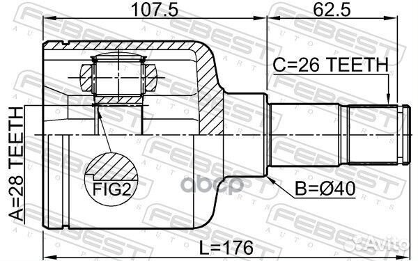 ШРУС 2111-CA220LH 2111-CA220LH Febest