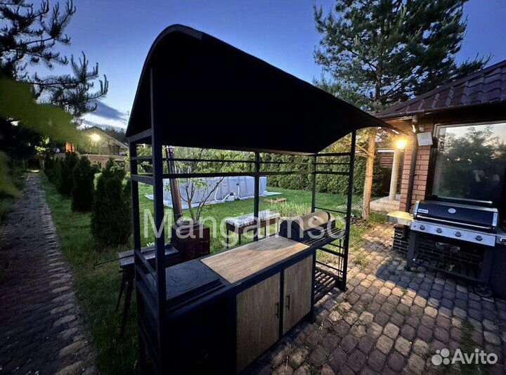 Мангал с крышей