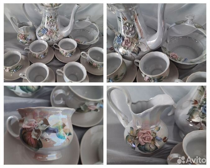 Сервизы, чашки, штоф,стаканы, формы свч