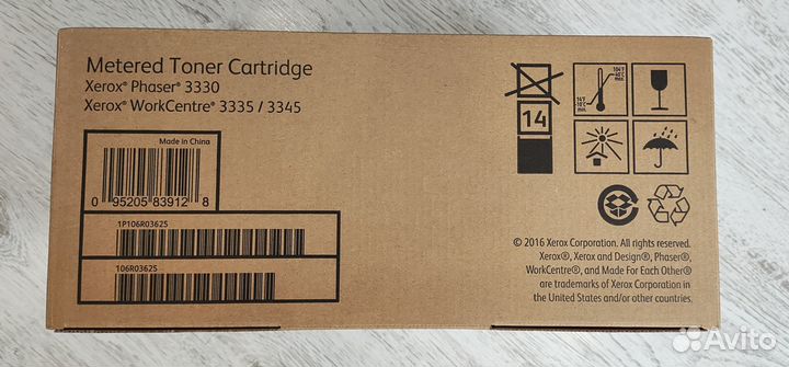 106R03625 xerox оригинальный черный тонер-картридж