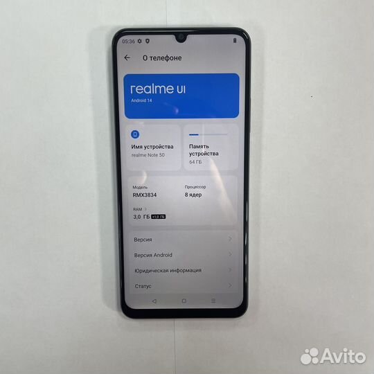 realme Note 50, 3/64 ГБ