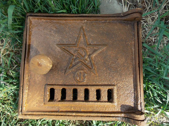 Каслинское литье,дверца печная старинная