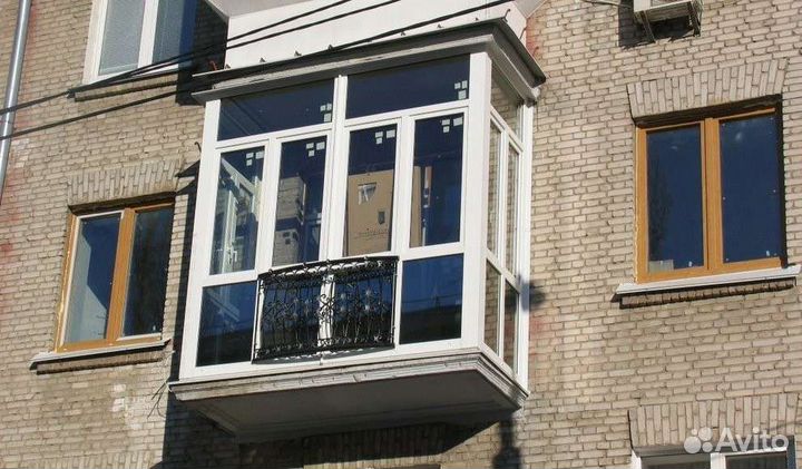 Балкон пластик в сталинку, окна пвх в сталинку