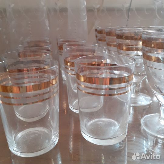 Стопки из тонкого стекла, б/у