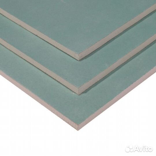 Гипсокартон 1500х600х12,5 мм влагостойкий