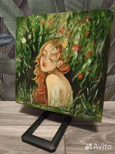 Картина маслом 20х20 фанера