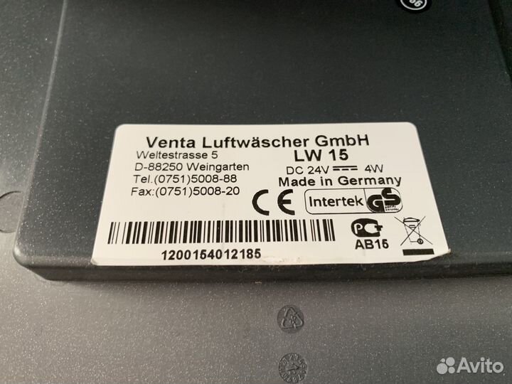 Увлажнитель-мойка воздуха Venta LW14 LW15 черная