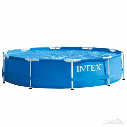 Новый каркасный бассейн Intex Frame объем 4,5куб