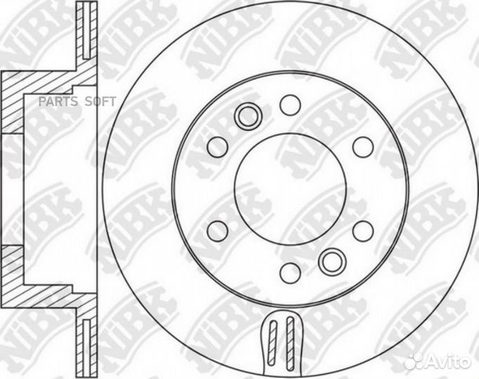 Nibk RN1656 Диск тормозной задний
