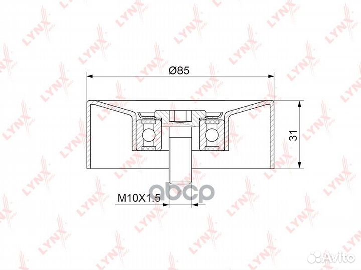 Ролик натяжной приводного ремня PB5136 lynxauto