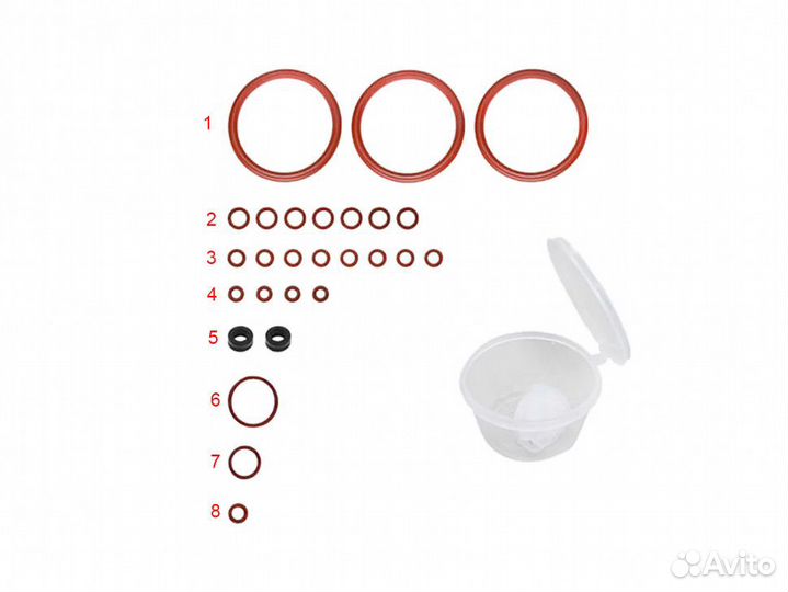 Ремкомплект для полной переборки поршня термоблока